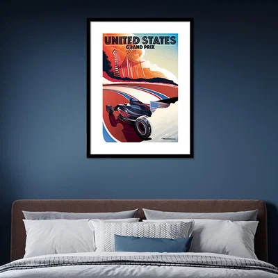 Dunelm The Art Group F1 Circuit Of The Americans 3 Framed Print MultiColoured