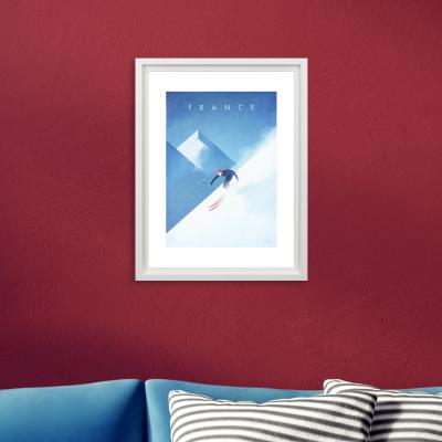 Dunelm The Art Group France Framed Print Blue