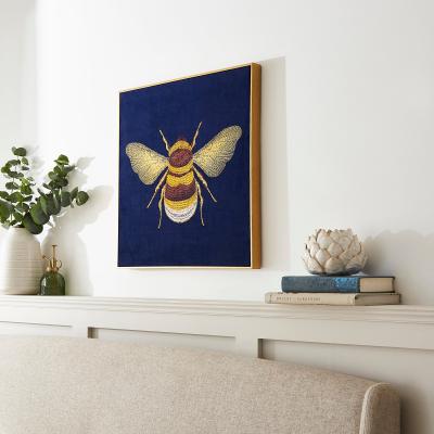 Dunelm Dorma Bee Capped Canvas 50x50cm Blue