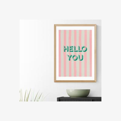 Dunelm East End Prints Hello You Striped Print