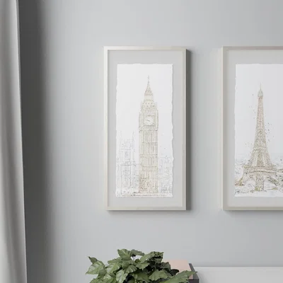 Dunelm London Glam Framed Print Gold