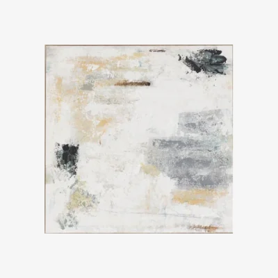 Dunelm Cedar and Sage Monochrome Abstract Framed Canvas