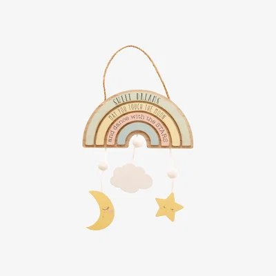 Dunelm Petit Cheri Sweet Dreams Rainbow Hanging Plaque