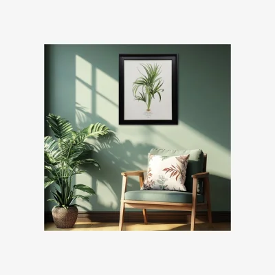 Dunelm Curly Palm by Piddix Framed Print