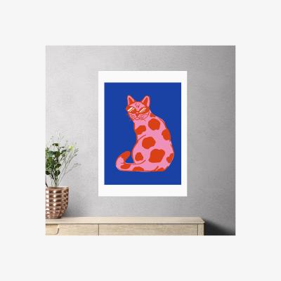 Dunelm East End Prints Groovy Cat Print by Tartagain