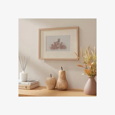 Dunelm Fluffy Rabbits Framed Print