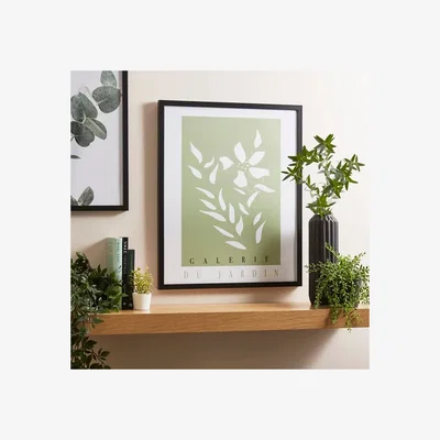 Dunelm Sage Floral Garden Framed Print, 42 x 52cm Sage (Green)
