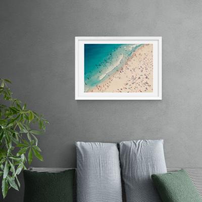 Dunelm East End Prints Beach Love V Print Blue/Beige
