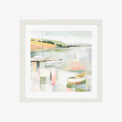 Dunelm Cedar & Sage Sailboats & Serenity Framed Print