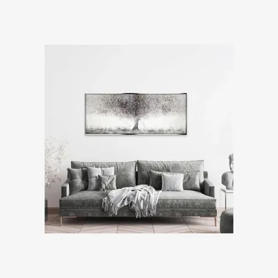 Dunelm Aurora by Charlotte Oakley Framed Canvas Silver