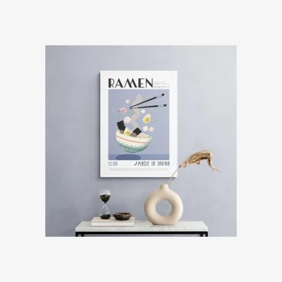 Dunelm Ramen Framed Print Blue