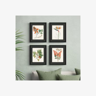 Dunelm Set of 4 Botanical Tropics Framed Prints MultiColoured