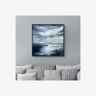 Dunelm Deep Blue Framed Canvas