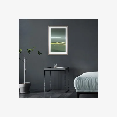 Dunelm Aura By Ulyana Hammond Framed Print Grey