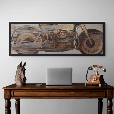 Dunelm Ride Framed Print Black