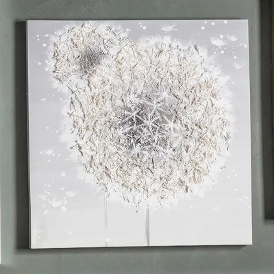 Dunelm Astoria Textured Art Canvas White