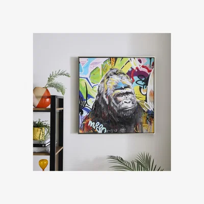 Dunelm Graffiti Gorilla Framed Canvas