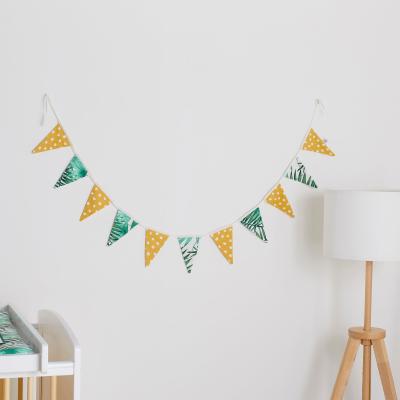 Dunelm Ickle Bubba Rustic Safari Bunting Yellow Green