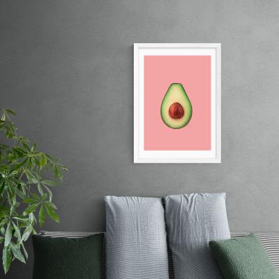 Dunelm East End Prints Avocado Print Pink/Green