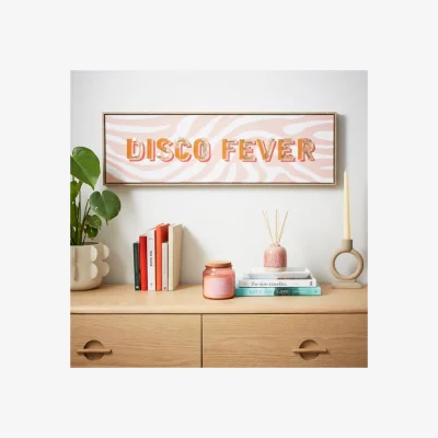 Dunelm Disco Fever Embroidered Framed Wall Art
