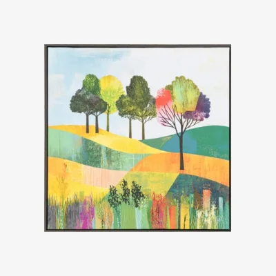 Dunelm Cedar & Sage Bright Horizons Framed Canvas