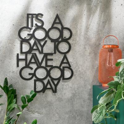 Dunelm Indoor Outdoor Good Day Wall Art Black
