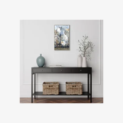 Dunelm Silversong Birch by A Lera Framed Canvas Brown