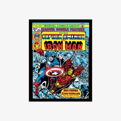 Dunelm Marvel Comics Captain America And Iron Man Framed Print