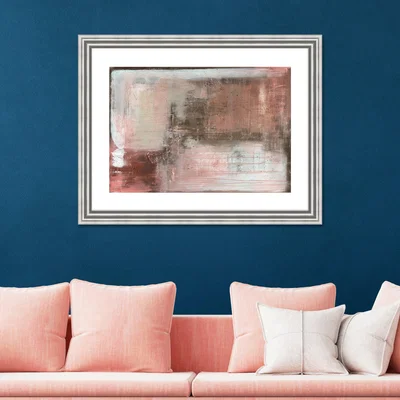 Dunelm The Art Group Oriental Blush Framed Print Pink