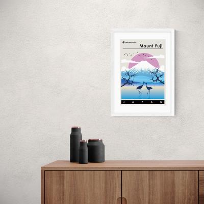 Dunelm East End Prints Mount Fuji Winter Print MultiColoured