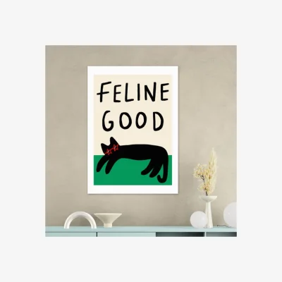 Dunelm East End Prints Feline Good Framed Print