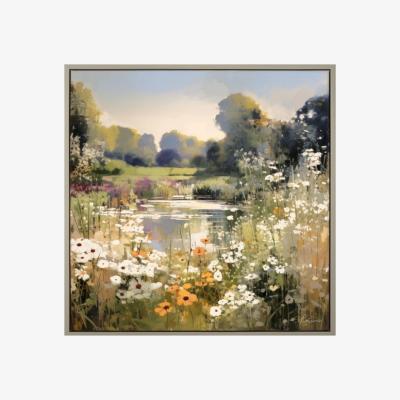 Dunelm Cedar & Sage Wildflower Reflections Framed