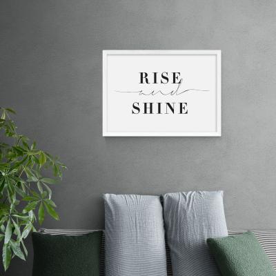 Dunelm East End Prints Rise and Shine Print Black and white