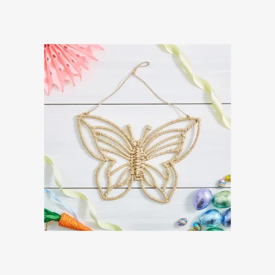 Dunelm Butterfly Paper Rattan Hanging Decoration