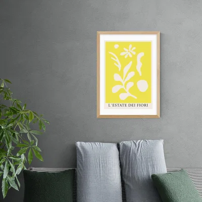 Dunelm East End Prints L'Estate dei Fiori Print Yellow