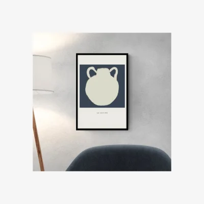 Dunelm Le Navire Framed Print Navy
