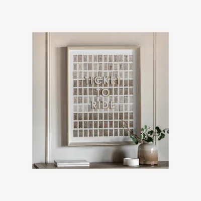 Dunelm Cedar and Sage Travel Graphic Framed Print