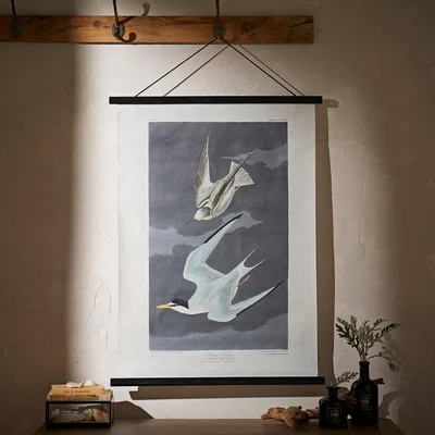 Dunelm Birds Hanging Canvas 85cm x 62cm Black