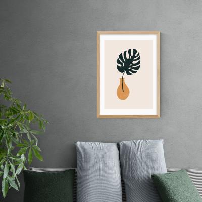 Dunelm East End Prints Monstera Vase Print MultiColoured