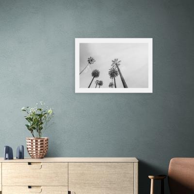 Dunelm East End Prints 8 Palms Print Grey