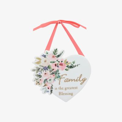 Dunelm The Cottage Garden Bouquet Heart Hanging Plaque