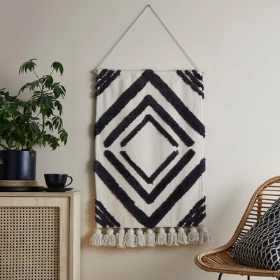Dunelm Elias Wall Hanging 60x80cm Brown/White
