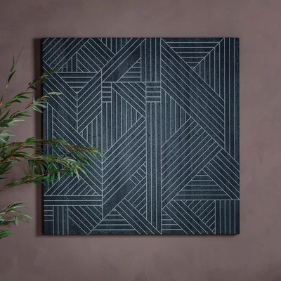 Dunelm Elvina Wall Art Black