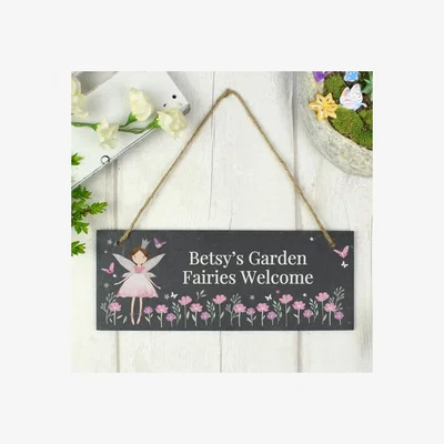 Dunelm Personalised Fairy Princess Garden Slate Sign