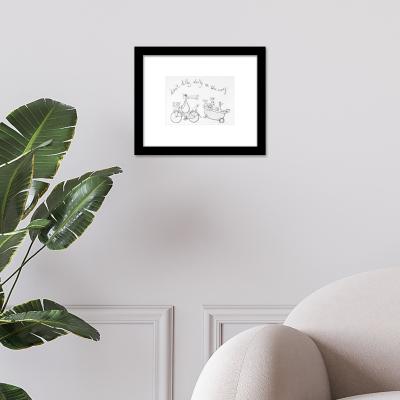 Dunelm The Art Group Don't Dilly Dally Framed Print Black and white