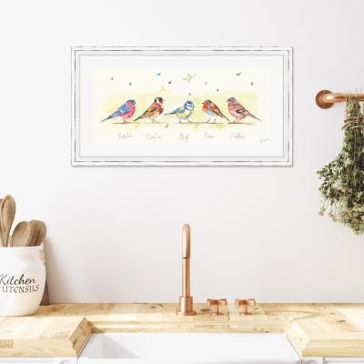 Dunelm The Art Group Line Of Garden Birds Framed Print MultiColoured