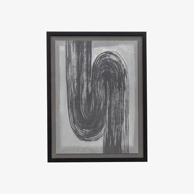 Dunelm Winfield Abstract Charcoal Framed Art Black