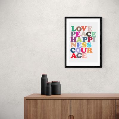 Dunelm East End Prints Manifest II Print MultiColoured