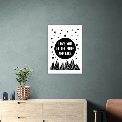Dunelm East End Prints To The Moon Print White
