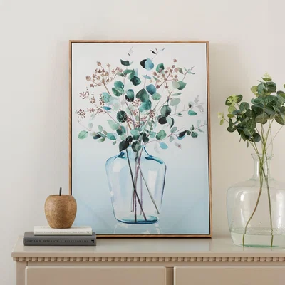 Dunelm Eucalyptus Capped Canvas Blue/White